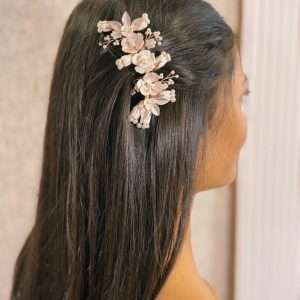 Peineta FLORAL rose gold