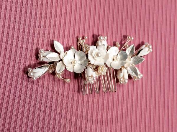 Peineta FLORAL rose gold - Imagen 3