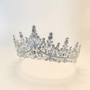 Corona TORONTO tocado novia quinceañera tiara corona peineta flores piedras gliter brillo