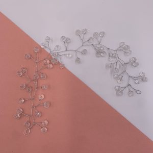 tocado perlas tiara corona accesorio pelo peinado boda quinceañera